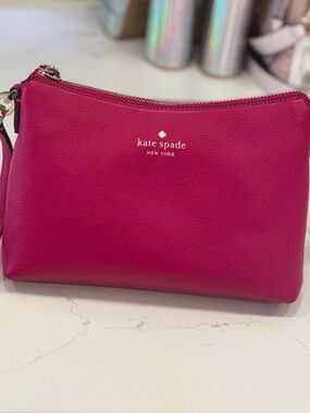 kate spade Bright Fuchsia Pebbled Leather Crossbody Bag